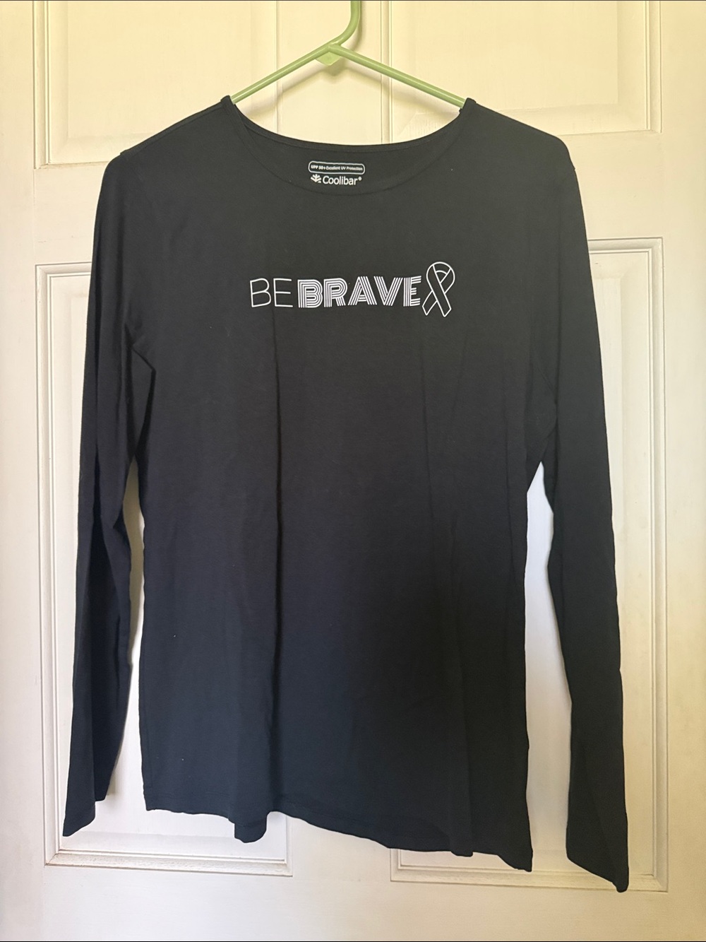 Coolibar Black 'Be Brave' Long Sleeve Tee